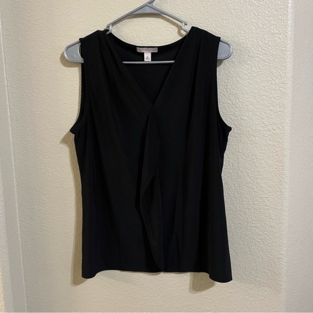 Ruffle front sleeveless top